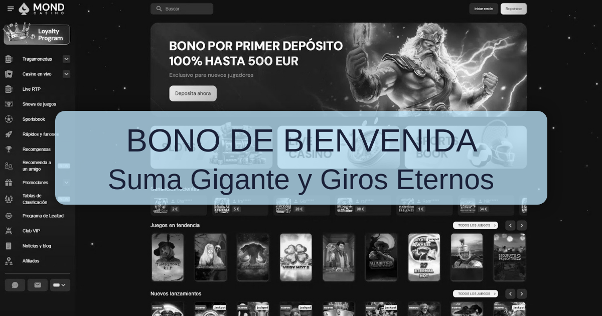 Mond Casino y su bono de bienvenida para el primer depósito